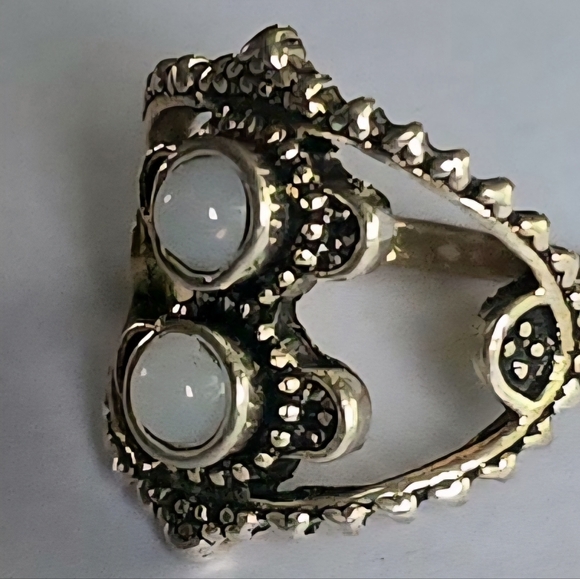 FIRE OPAL TITANIUM FOREVER WEAR SILVER NEW SIZE 6 SPOTLIGHT RING - Picture 5 of 5